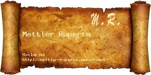 Mettler Ruperta névjegykártya